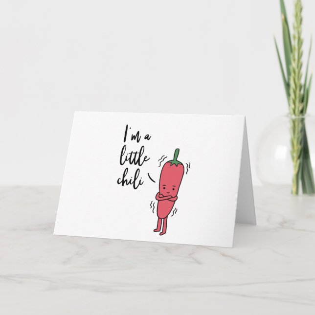 Tarjeta De Agradecimiento Soy un pequeño chile (Anverso)