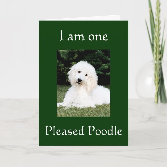 TARJETA DE AGRADECIMIENTO "SOY UN POODLE AGRADECIDO" GRACIAS (Anverso)