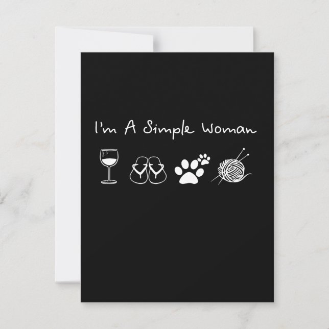 Tarjeta De Agradecimiento Soy un simple Chica| Amante crochet (Anverso)