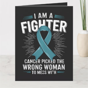 Tarjeta De Agradecimiento Soy una luchadora el cáncer eligió a la mujer equi