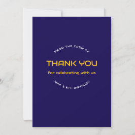 Tarjeta De Agradecimiento  Space Explorer Astronaut Birthday Thank You Card 