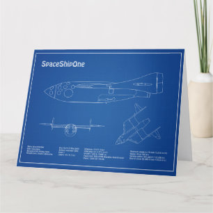 Tarjeta De Agradecimiento SpaceShipOne - Planes de dibujo del plano aéreo AD