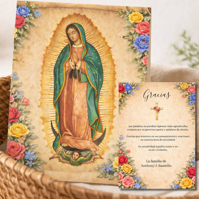 Tarjeta De Agradecimiento Spanish Guadalupe Funeral Sympathy  (Subido por el creador)
