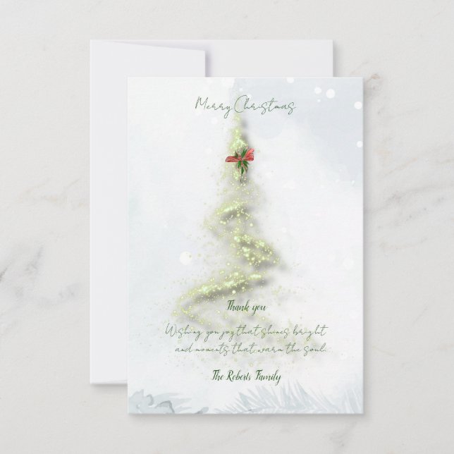 Tarjeta De Agradecimiento Sparkling Christmas Tree thank you card (Anverso)