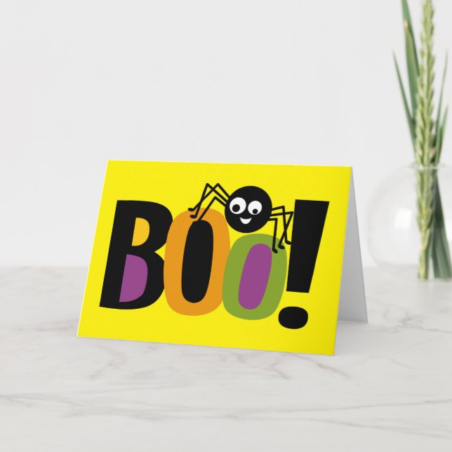 Tarjeta De Agradecimiento Spider BOO Halloween (Anverso)