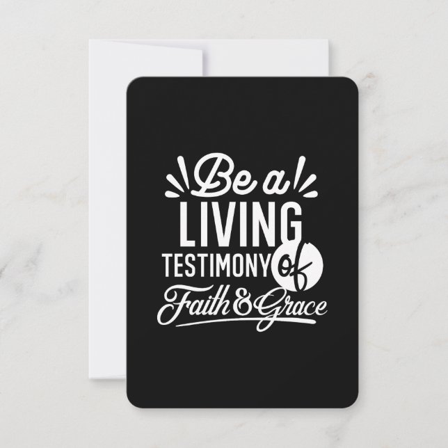 Tarjeta De Agradecimiento Spiritual Living Testimony Faith and Grace Quote (Anverso)
