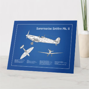 Tarjeta De Agradecimiento Spitfire supermarino - Amortización aérea