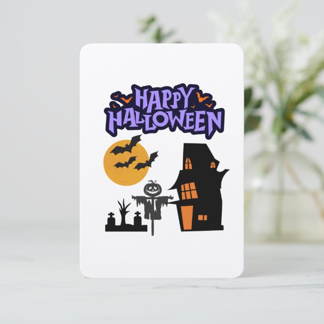 Tarjeta De Agradecimiento Spook-tacular Savings on Halloween Gear! (Anverso de pie)