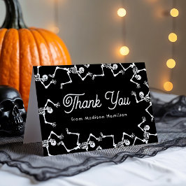 Tarjeta De Agradecimiento Spooky Dancing Skeleton Baby Shower