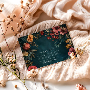 Tarjeta De Agradecimiento Spooky Glam Boda