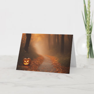 Tarjeta De Agradecimiento Spooky Halloween Woods