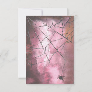 Tarjeta De Agradecimiento Spooky Spider en su Web