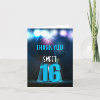 Tarjeta de agradecimiento Spotlight Star Blue Swee