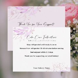 Tarjeta De Agradecimiento Spring Botanical Farmers Market Cake Care