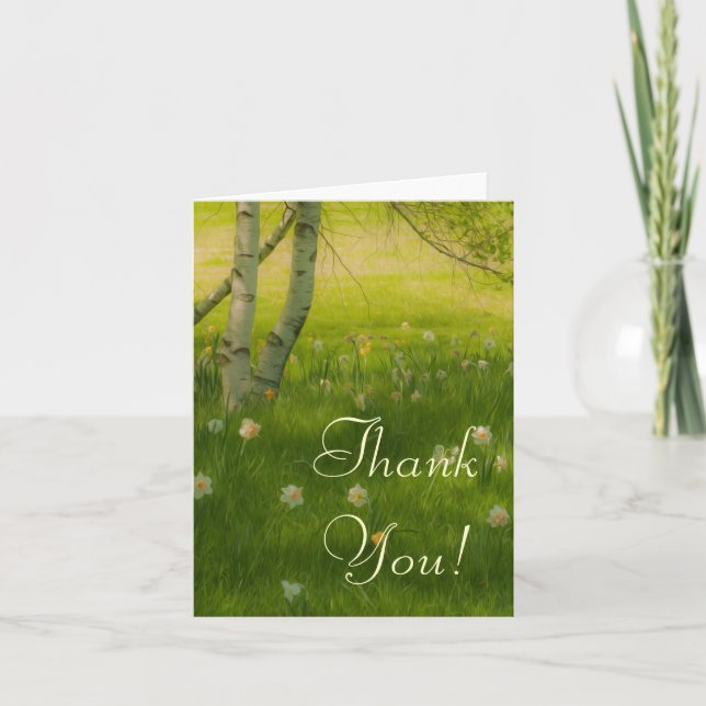 Tarjeta De Agradecimiento Spring Daffodils (Anverso)