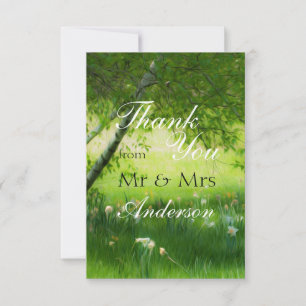 Tarjeta De Agradecimiento Spring Daffodils Boda Gracias