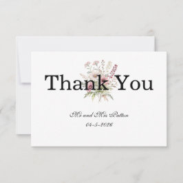Tarjeta De Agradecimiento Spring Floral Thank You card