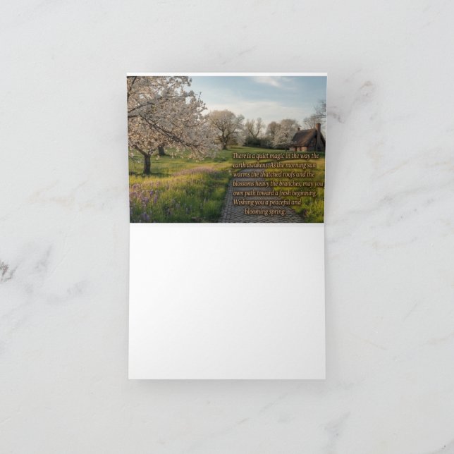 Tarjeta De Agradecimiento Spring Greetings (Interior)