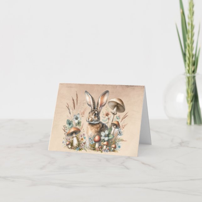 Tarjeta De Agradecimiento Spring Jack Rabbit (Anverso)