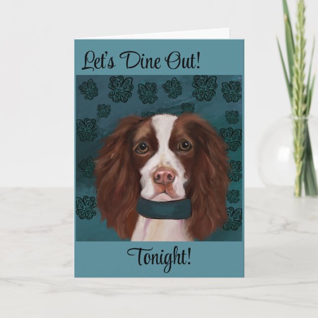 Tarjeta De Agradecimiento Springer Spaniel Inglés (Anverso)