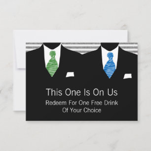 Tarjeta De Agradecimiento Sr. Suit y Boda de Tie Gay