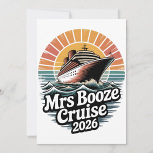 Tarjeta De Agradecimiento Sra. Crucero de Bebidas 2026 Parejas a Juego