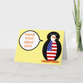 Tarjeta De Agradecimiento Sra. Pingüino Personalizada Hablando EEUU