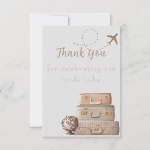 Tarjeta De Agradecimiento Srta. Bridal Shower