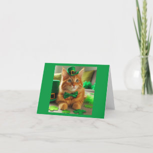 Tarjeta De Agradecimiento St. Patrick's Day Tabby