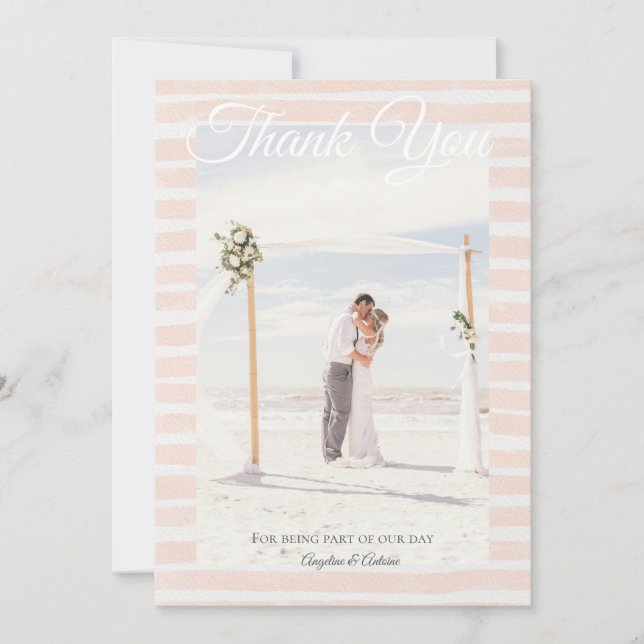 Tarjeta De Agradecimiento St. Tropez Destination Wedding  (Anverso)