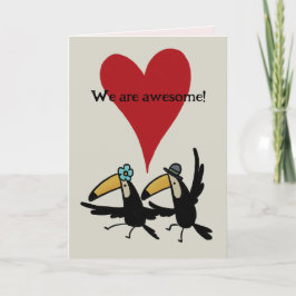 Tarjeta De Agradecimiento St. Valentine’s Day card: Awesome Two Toucans
