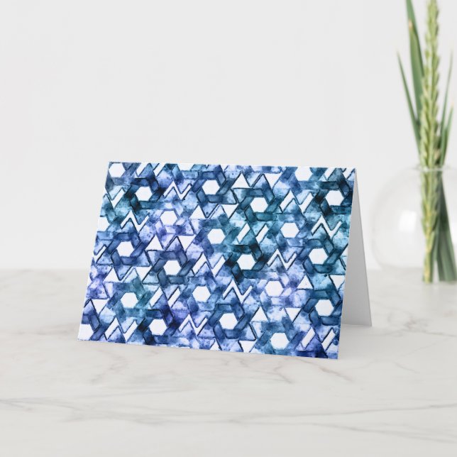 Tarjeta De Agradecimiento Star of David Damask Gracias (Anverso)