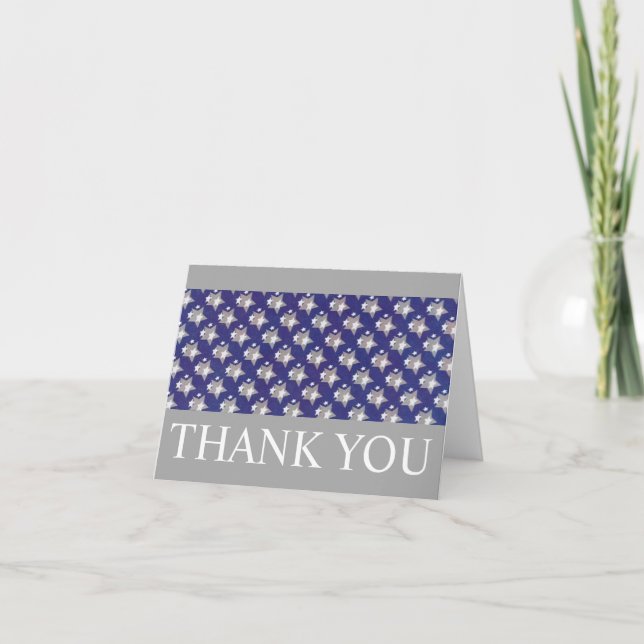 Tarjeta De Agradecimiento Star Pattern GRACIAS (Anverso)