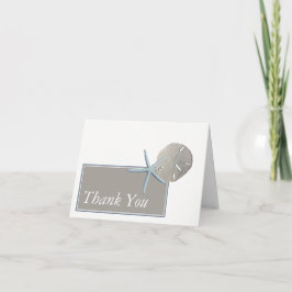 Tarjeta De Agradecimiento Starfish and Sand Dollar - Boda en la playa Gracia