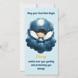 Tarjeta De Agradecimiento Starry Night Guardian Angel Art