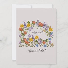 Tarjeta De Agradecimiento Stay Wild flowerchild!