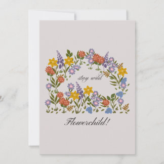 Tarjeta De Agradecimiento Stay Wild flowerchild!