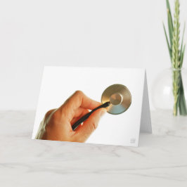 Tarjeta De Agradecimiento Stethoscoop in een hand voor een ziekenhuis sfeer.