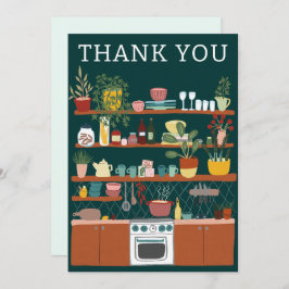 Tarjeta De Agradecimiento STOCK THE KITCHEN Bridal Shower CUSTOM Cute