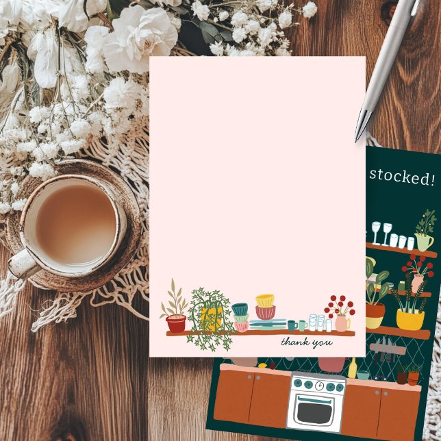 Tarjeta De Agradecimiento STOCK THE KITCHEN Bridal Shower CUSTOM Cute (STOCK THE KITCHEN Bridal Shower CUSTOM Cute Thank You Card
)