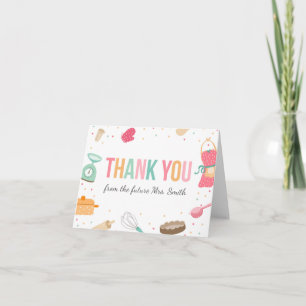 Tarjeta De Agradecimiento Stock The Kitchen Mrs Bridal Shower Gracias