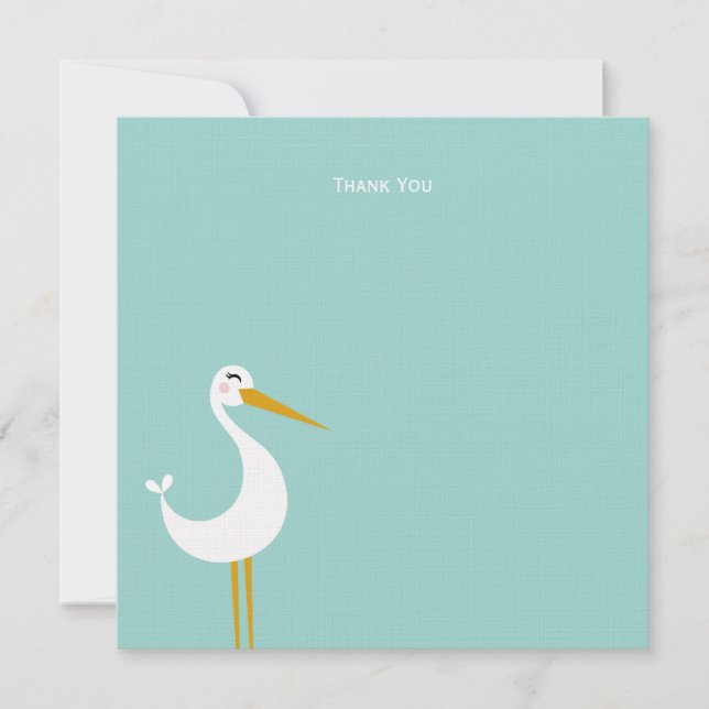 Tarjeta De Agradecimiento Stork Gracias (Anverso)