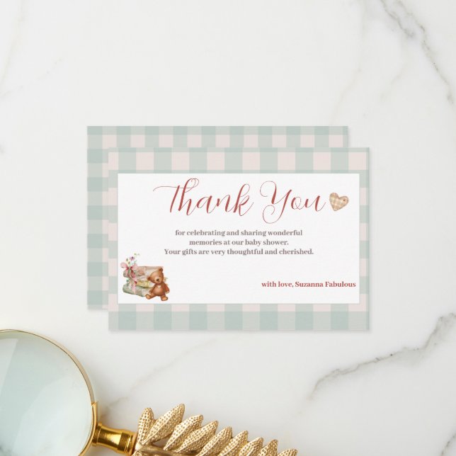 Tarjeta De Agradecimiento Storybook Baby Shower Gracias (Anverso/Reverso In Situ)