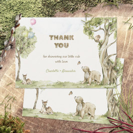 Tarjeta De Agradecimiento Storybook Woodland Bearly Wait