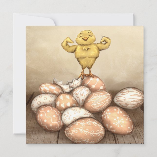 Tarjeta De Agradecimiento Strong Chick Card (Anverso)