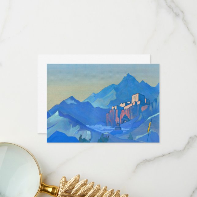 Tarjeta De Agradecimiento Stronghold of the Spirit por Nicholas Roerich (Anverso/Reverso In Situ)