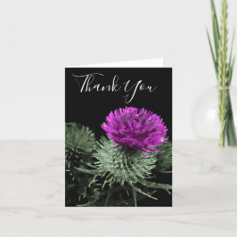 Tarjeta De Agradecimiento Stunning Scottish Thistle Gracias