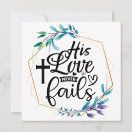 Tarjeta De Agradecimiento Su amor nunca falla