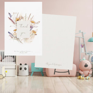 Tarjeta De Agradecimiento Su amor perdura por siempre Personalizado Floral g