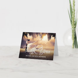 Tarjeta De Agradecimiento Su foto de encargo de la boda le agradece